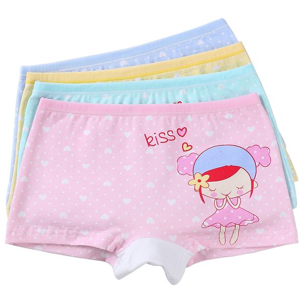

4 pcs/lot children's underwear for kids princess shorts panties cartoon underpants teenage girls underwears cotton boxers 3-16t, Camo