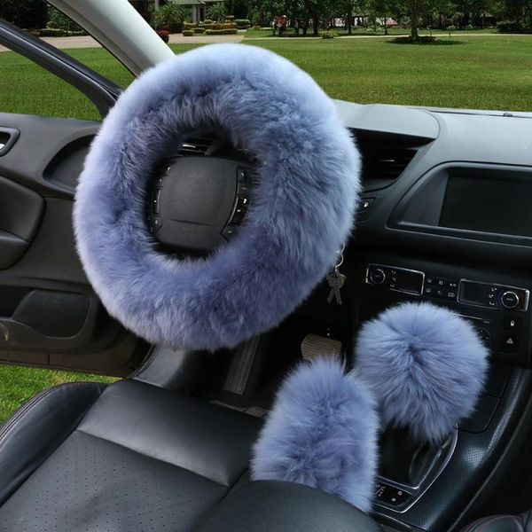

adeeing winter car steering-wheel cover long wool heated leather steering wheel cover general steering wheel r30
