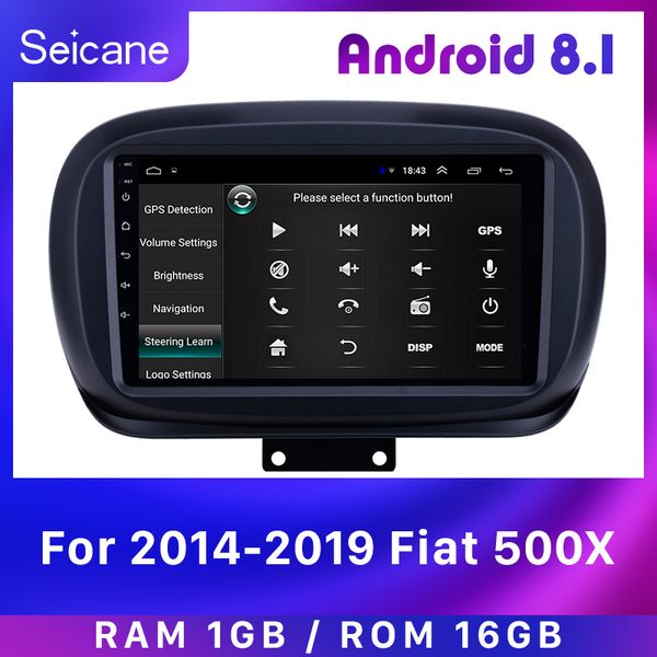 

seicane car 2din 9" gps auto radio android 8.1 navi hd for 500x 2014-2019 multimedia player touchscreen support swc carplay car dvd