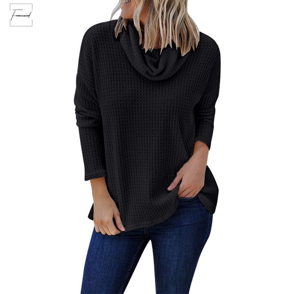 

women winter pullovers solid clothing casual long sleeve solid shirt turtleneck blouse plus size girl women, White;black