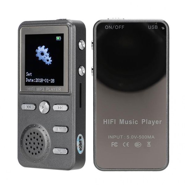 

music player gray metal portable 1.41 inch lcd display screen hifi lossless mp3 music video player audio mp3