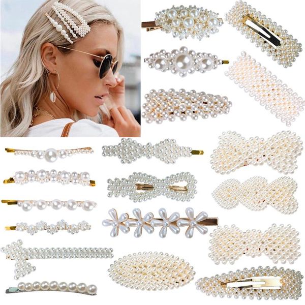 

big pearl hairpins alloy bb fashionable hairgrip for girl hair clips for women hair accessories sweet and girl accessories kntsh, Black