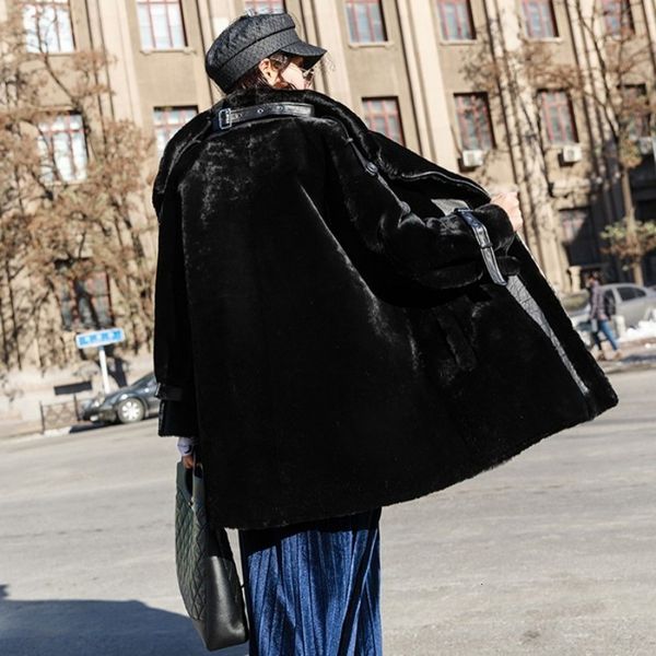 зима 2020 зима женин Ѭалабленной Ѭеалной ђб ллеганно вокий воѬоник, Black