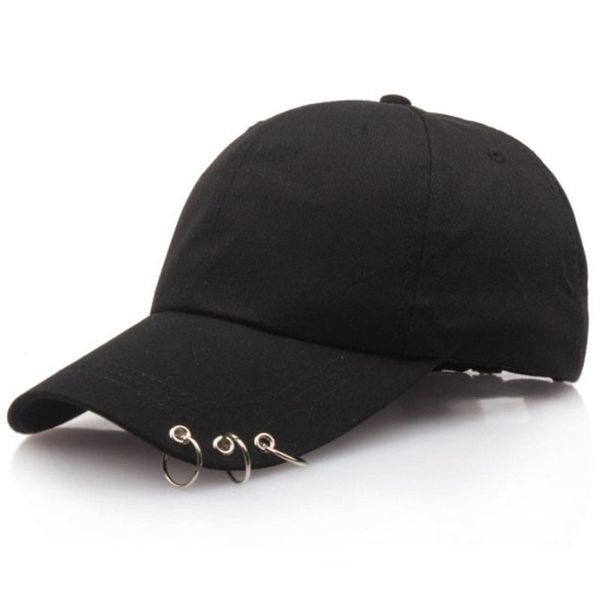 

women man three ring pin baseball cap adjustable cotton solid caps man's woman's outdoor casual wild fashion hat cp0006, Blue;gray
