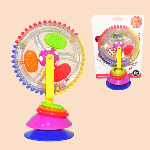 

new kids колесо игрушки триколор plaything детский вращающийся мельница sucker игрушка для младенца стул обеденный стол игрушка день рождени