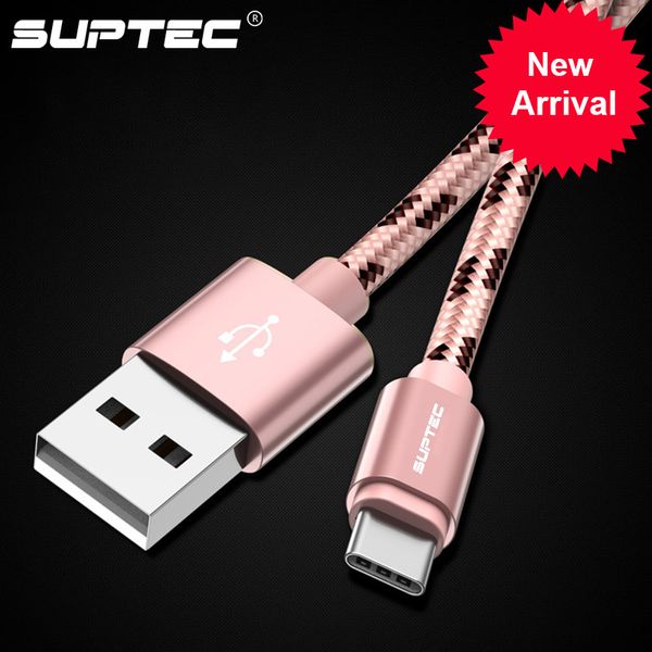 

suptec 2m 3m usb type c cable for samsung s9 s8 note 9 2.4a fast charging data type-c charger cable for huawei xiaomi oneplus 3t