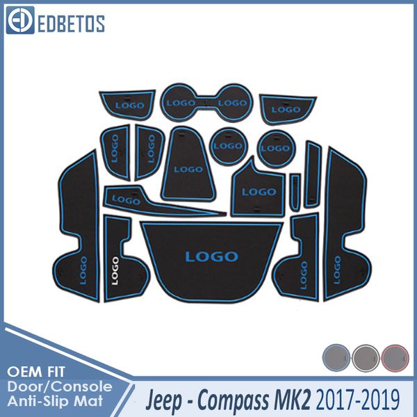 

car gadget pad for compass 2017 2018 2 2019 2020 2nd gen accessories gel pad rubber gate slot mat cup mats tapis voiture