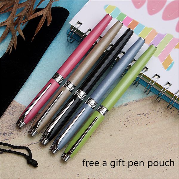 

iraurita fountain pen full metal silver clip luxury pens france liseur 303 stationery office school supplies
