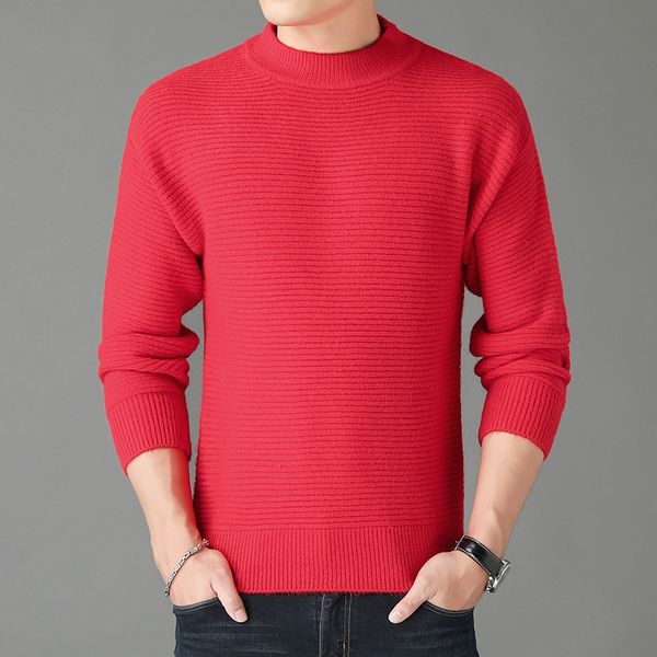 

men korean style slim knitted sweater casual long sleeve autumn winter sweater pullover jumper fashion coat dropshipping, White;black