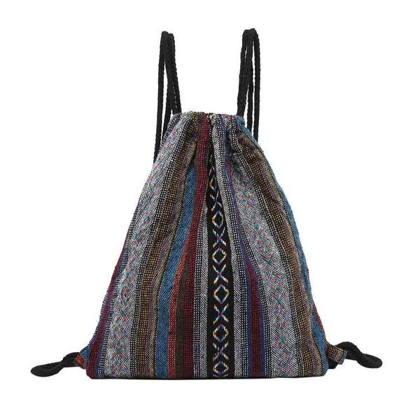 

maison fabre crossbody drawstring bag travel sports canvas floral dance bag travel storage backpack 1018