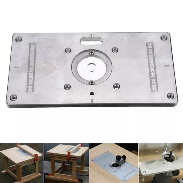 

235mmx118mm aluminum router table insert plate for woodworking engraving machine