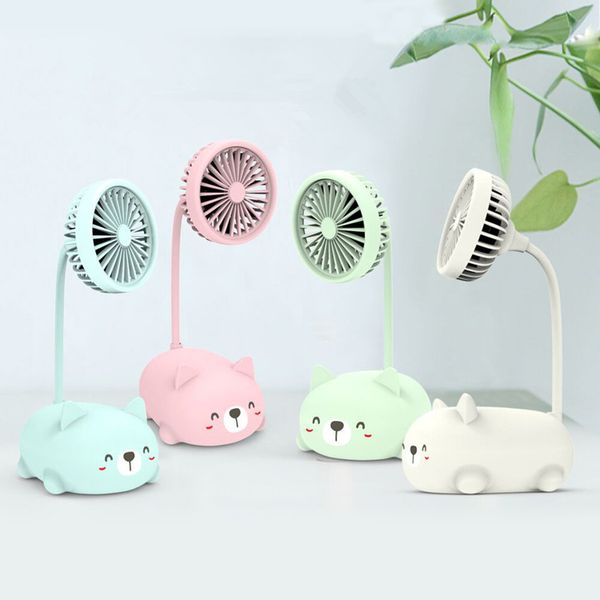 2020 neuer USB-Lade-Handheld-Mini-Cartoon-Tier-Kaninchen-niedliches Schwein-Geschenk kleiner Ventilator DHL-frei