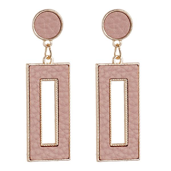 

2019 statement earrings for women korea style geometric square drop earrings metal statement vintage jewelry fashion earrings, Silver