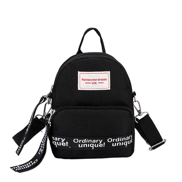 

women canvas shoulder bag pure color handbags mini student bag outdoor small zipper messenger crossbody bags ladies sac #yj