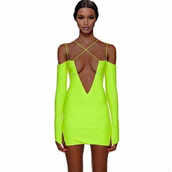 

women clothing ladies dresses spaghetti strap dress women split long sleeve deep bodycon dress backless club party dress designer clothes, Black;gray