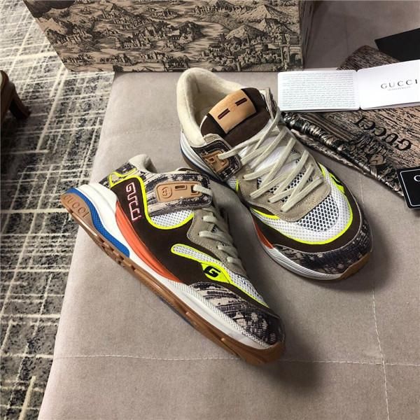 

daddy shoes color matching thick-soled sneakers menss leather increased version retro casual old distressed shoes male lizard pattern 1111, Black