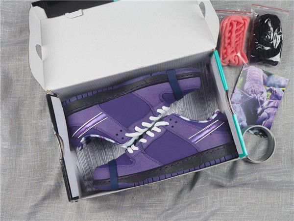

с коробкой концепций sb dunk низкий фиолетовый омар алмаз су мужчины женщины повседневная обувь спортивные кроссовки