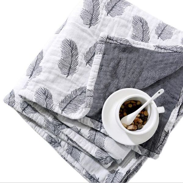 

cotton gauze towel muslin blanket soft throw plaid for adults on the/bed/sofa/plane/travel bedspread