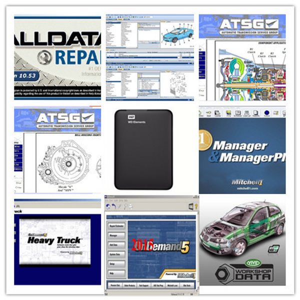 

alldata auto repair software all data 10.53 + mitchell on demand5 2015v + atsg manual data vivid workshop 1tb hdd