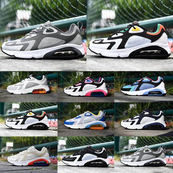 

2020 new designer maxes 200s men cushion shoes 200 sports sneakers bordeaux desert sand mystic green black mens trainers shoes size 36-45, White;red