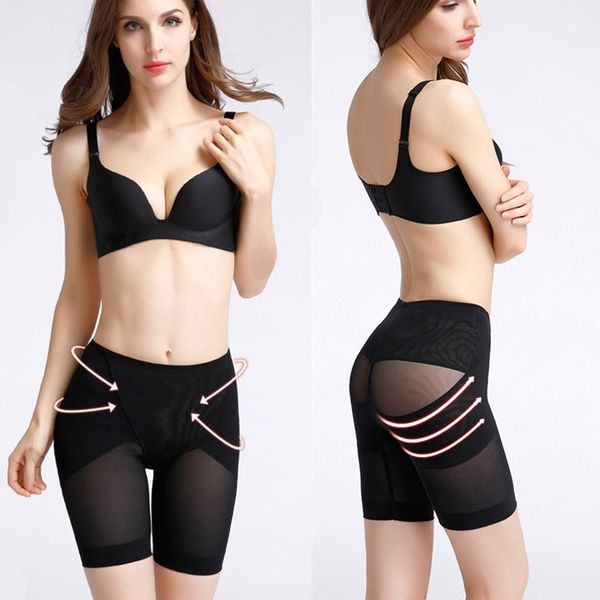 

women's shapers mesh control panties intimates pelvis correction slimming underwear postnatal abdomen shorts leggings, Black;white