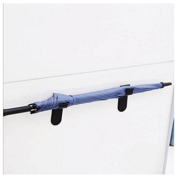 

luoem 2pcs adhesive umbrella hooks hangers holders for auto car home (black
