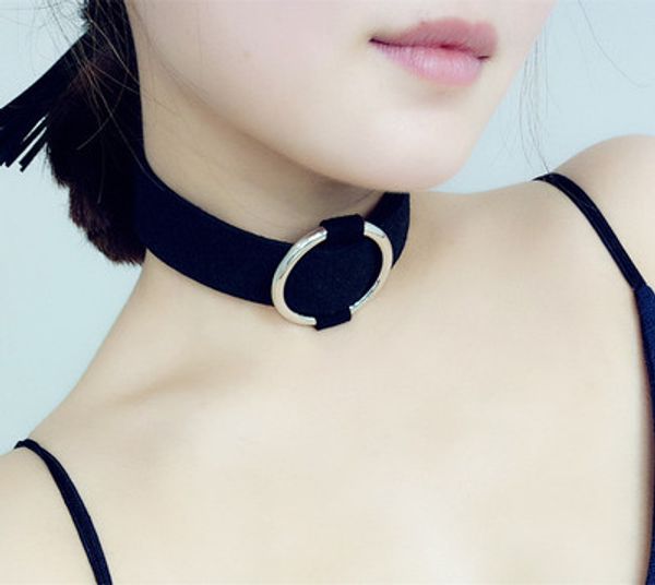 

fashion harajuku punk choker goth o-round caged rivet handmade necklaces nylon collar, Silver