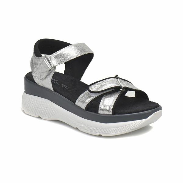 

flo cs18082 silver women thick soled sandals art bella, Black