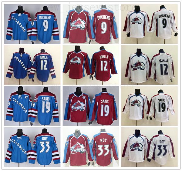 

2016 colorado avalanche jerseys hockey 9 matt duchene 12 jarome iginla 19 joe sakic 33 patrick roy 26 paul stastny burgundy maroon red, Black;red