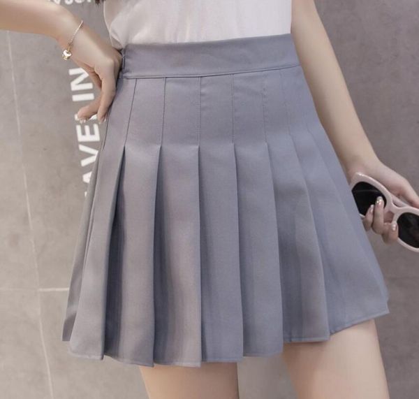 

women's skirts high waist kawaii pleated skirts cosplay costumes skirt student cute sweet girls dance skirt for four season, Black