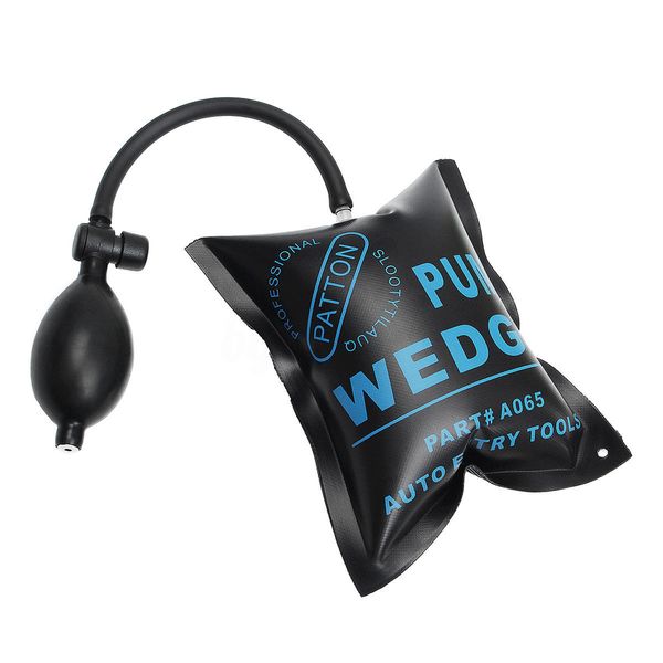 

black/blue car air pump wedge auto door window open air inflatable pump wedge pad entry shim repair tools