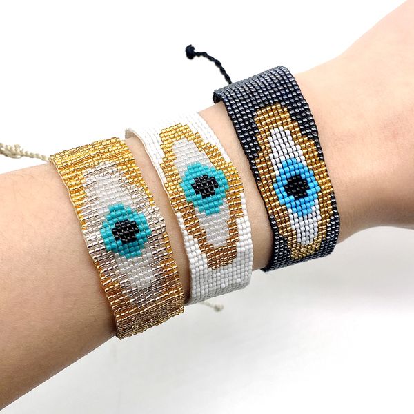 

5pcs/lot fashion jewelry eye miyuki beads adjustable bracelets, Black