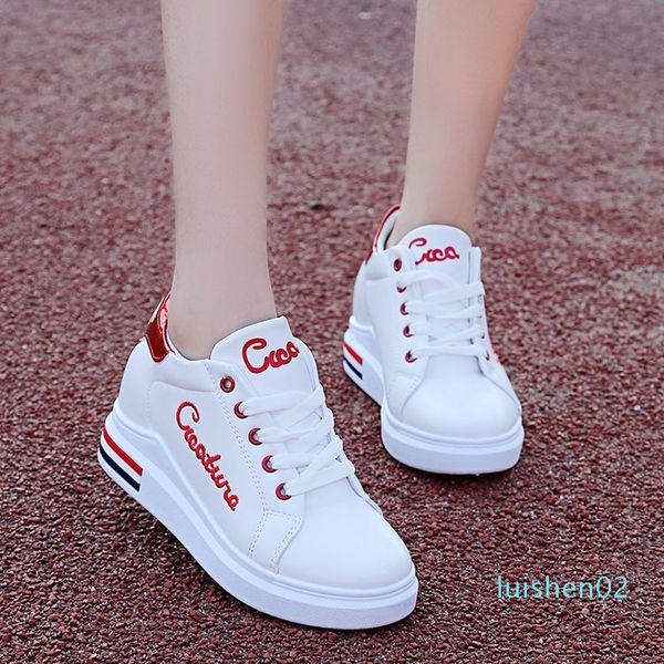 

2020 new spring and autumn sneakers small white shoes student shoes fashion flat casual single women increase l02, Black