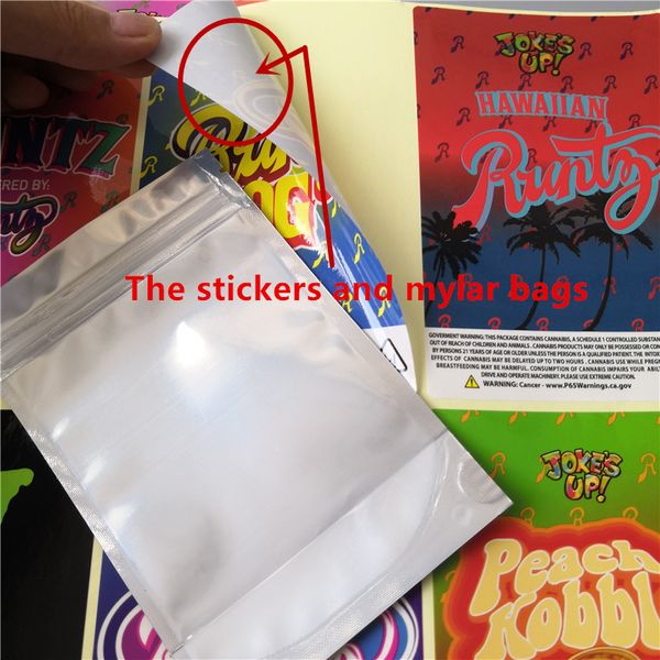 

Наклейки Runtz гладкая поверхность наклейки и майлар сумки розовый Runtz персик kobbler Vr