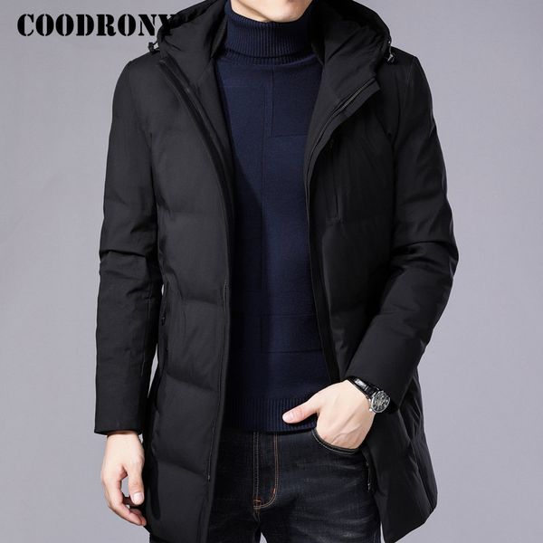 

coodrony winter jacket men thick warm hooded parka men 2018 new arrival winter coat brand casual long jackets and coats 8821, Tan;black