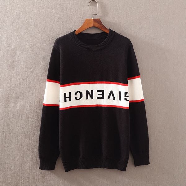 2019 2019 Autumn/Winter New Vintage Jacquard Sweaters Black Gray Blue Men\u0027S And Women\u0027S New Fashion Sports Sweaters 886 From Yinghengjersey, $42.64
