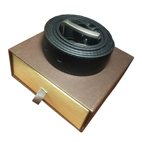

belts mens belt fashion belts men leather black business belts women big gold buckle womens classic casual ceinture with orange box 36 5984, Black;brown