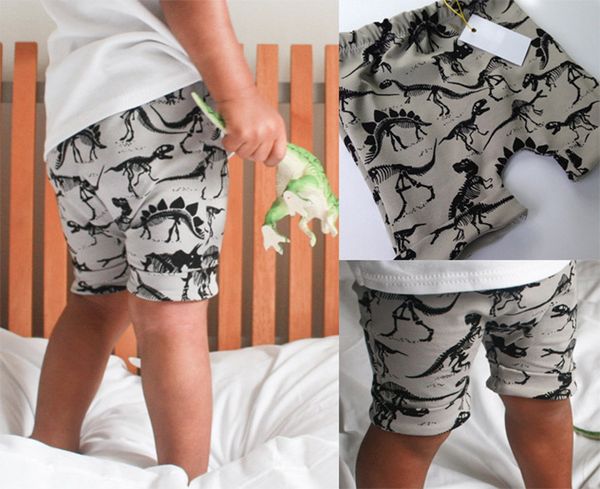 

selling 2019 new summer baby boys black spodenki short pants toddler baby boy dinosaurs cartoon print elasticity short pants