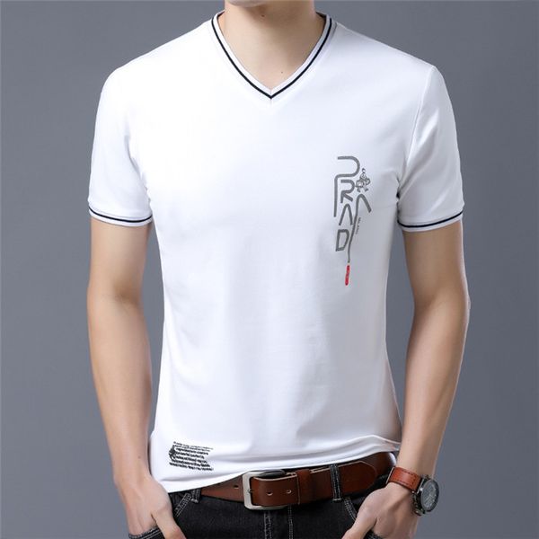 

young t cotton tees tees quality v t high summer neck men designer shirt shirts mens lsdss, Black