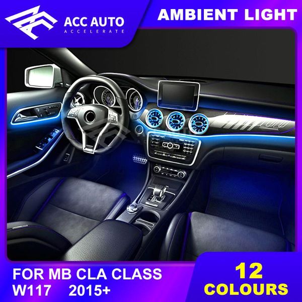 

led illuminated ambient lamp atmosphere light for cla class w117 12 colors diy ambient light illuminated car accessory