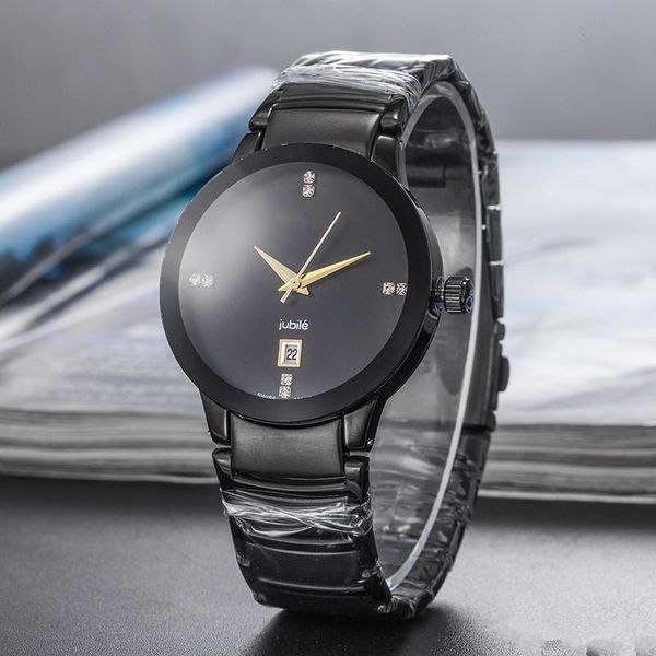 

luxury men business watch rd all stainless steel grand dialmond dial automatic quartz watches diastar relogio navimiter montre wrist, Slivery;brown