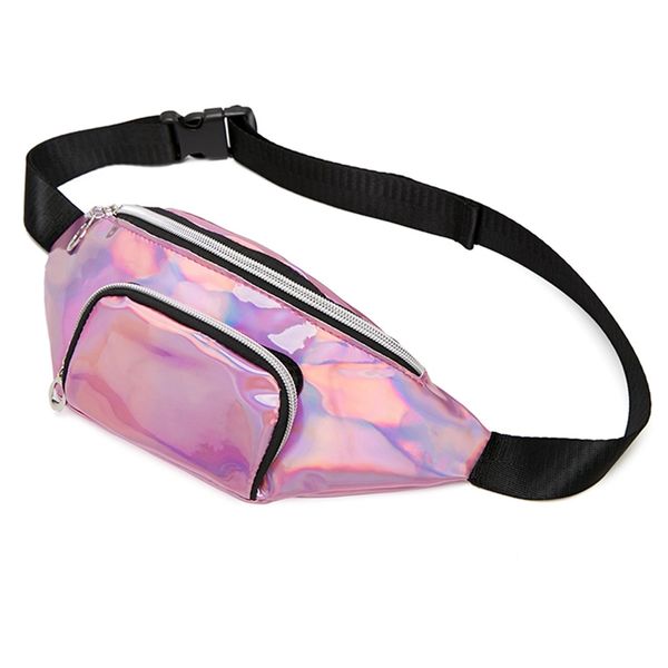 

new fashion women travel waist fanny pack money belt wallet glitter multicolor bum bag pouch