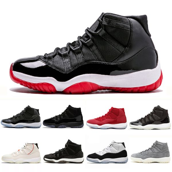 

72-10 2020 concord 45 prom night xi 11s 11 cap and gown men women basketball shoes bred space jam mens sports sneakers