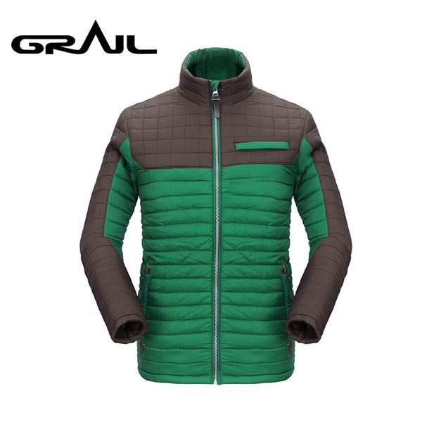 

grail men thermal hiking sport jacket of male outdoor ski jacket poly-filled cotton padding coat parkas 6019a