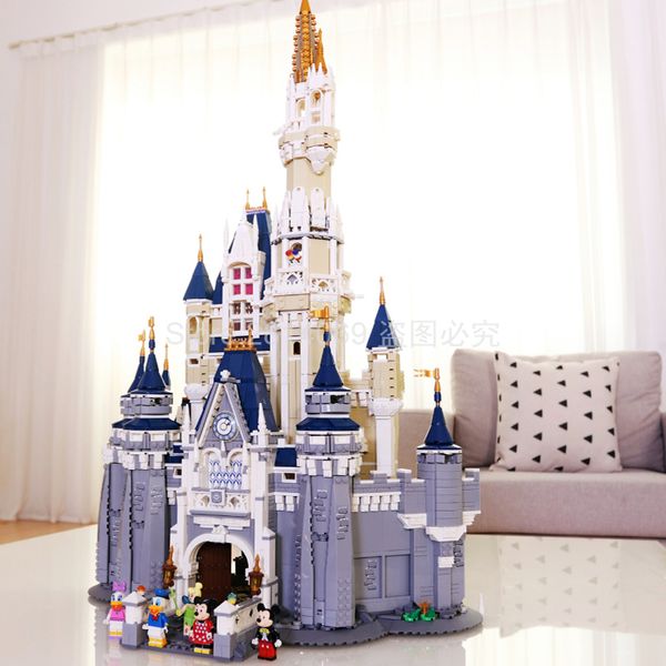 

16008 cinderella princess castle city model building block kid toys for children gift 4080pcs compatible with movie 71040