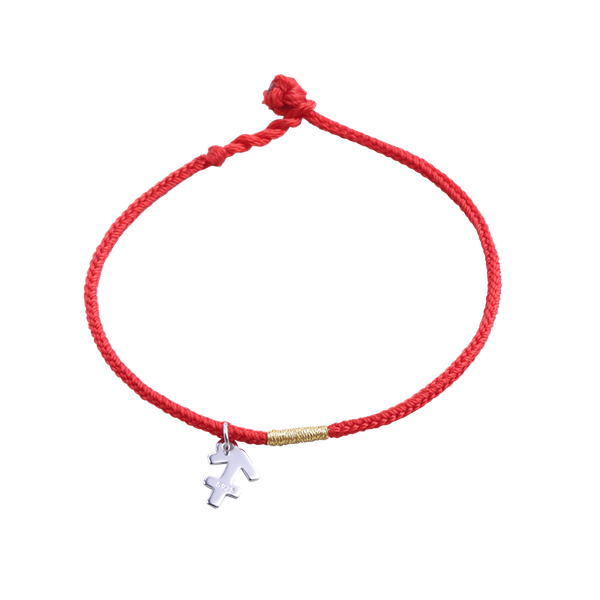 

superlove s925 sterling silver original couple red rope bracelet & bangles fashion simple handmade fine jewelry, Golden;silver