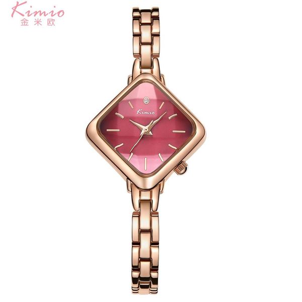 

2019 fashion ladies small diamond bracelet watch female korean temperament quartz watch women student waterproof pink watches, Slivery;brown