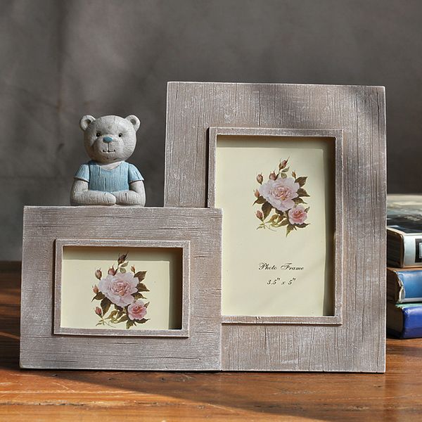 

selling 5 "3" p frame lovely bear painted p frame girlfriend gifts resin combination home decor