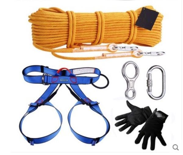 

40--50m, 2500kg 10.5mm descending safety rope descender sport harness, safety belt repairing lifting sling