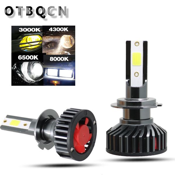 

otbqcn мини-автомобиля фара h4 h7 canbus led 8000k 4300 3000k 6500k h1 h11 h8 9005 9006 h3 фара led лампа 12v авто противотуманные фары